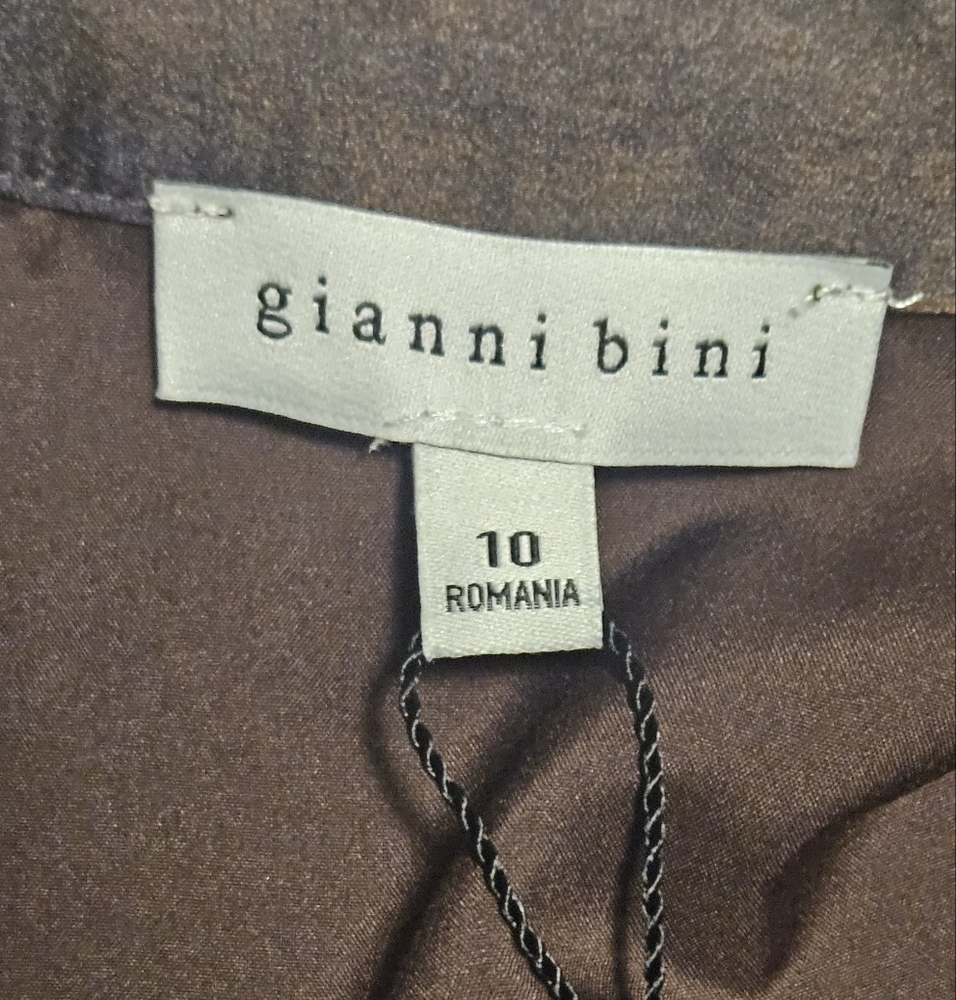 NWT Gianni Bini Avery Long Sleeve Satin Wrap Dress:Border Blur Print:Sizes-10&14 - Picture 9 of 12